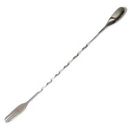Biradlı Burgulu Çatallı 33 cm Bar Kaşık