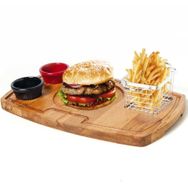 Biradlı GRV-1804 38x22,5x2 cm Burger Servis Sunum Seti