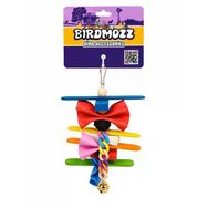 Birdmozz Premium Tahta Çubuklu Renkli Zincirli Kuş Oyuncağı