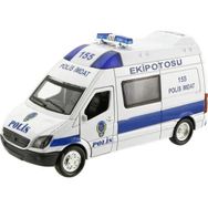 Birlik Oyuncak 77228 Işıklı Metal Çekbırak Polis Ekip Otosu