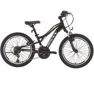 Bisan Buffalo 30 cm V 24 Jant 18 Vites Mat Siyah Sarı Çocuk Bisikleti