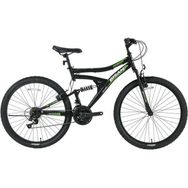 Bisan MTS4300 24 Jant 21 Vites Amortisörlü 40 cm Siyah Yeşil Dağ Bisikleti