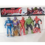 Bisepetim 12 cm Avengers 5'li Karakterler Spiderman + Thanos + Ironman + Hulk + Kaptan America