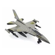Bisepetim Çek Bırak Metal F-16 Benzeri Metalik Gri Savaş Uçağı Sesli Işıklı