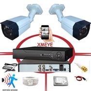 Bises 406 2 Kameralı Hareket Algılayan 5 MP Lens 6 Superking Led Plastik Kasa Güvenlik Kamerası Seti