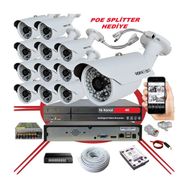 Bises BS 748IP 12'li 5 Mp 1940p Sensör 6 Mp Sony Lens Metal Kasa IP Güvenlik Kamerası Seti