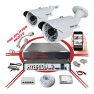 Bises BS 748IP 2'li 5 mp 1940p Sensör 6 mp Sony Lens Metal Kasa IP Güvenlik Kamerası Seti