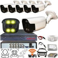 Bises BS2404W 6 Kameralı 1080p Yüz Tanımalı Hareket Algılayan 5 mp Lens Gece Renkli Gösteren Metal Kasa Güvenlik Kamerası Seti