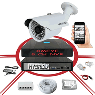 Bises BS748LP 1'li 5 MP 1940p Sensör 6 Megapiksel Sony Lens Metal Kasa IP Güvenlik Kamerası Seti