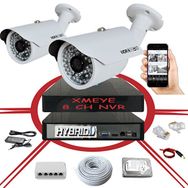Bises Set BS 748LP 2'li 500 GB Hdd Daha Fazla Kayıt 5 mp 1940p Sensör 6 mp Sony Lens Metal Kasa IP Güvenlik Kamerası