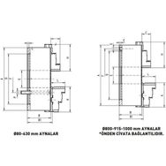 Bison 3 Ayaklı Döküm Gövdeli 125 mm Torna Aynası