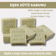 Bitkiselce 8x950 gr El Yapımı Eşek Sütü Sabunu