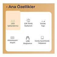 Bix 100 cm Saiji Sunflower Iıı Led Aydınlatmalı Esnek Telefon Tutucu