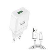 Bix Beyaz 18 W QC 3.0 Hızlı Şarj Cihazı ve Micro USB Kablo
