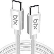 Bix BX-UC02C 1.2 mt Beyaz 60W Type-C To Type-C Hızlı Şarj ve Data Kablosu