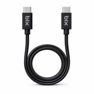 Bix BX-UC02C 1.2 mt Siyah 60W Type-C to Type-C Hızlı Şarj ve Data Kablosu