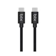 Bix BX-UC02C 1.2 mt Siyah 60W Type-C to Type-C Hızlı Şarj ve Data Kablosu