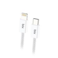Bix BX03CL 1 mt Beyaz 27W Type-C to Lightning iPhone Örgülü Data ve Şarj Kablosu