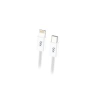 Bix BX03CL 1 mt Beyaz 27W Type-C to Lightning iPhone Örgülü Data ve Şarj Kablosu