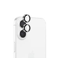 Bix iPhone 16 / 16 Plus 9H Gerçek Cam Crystal AR+AF Beyaz Lens Koruyucu
