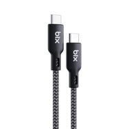 Bix Type-C to Type-C 240W 480 Mbps USB-IF Sertifikalı Hi Speed Örgülü 1.8 mt Şarj ve Data Kablosu