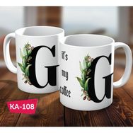 Biz Dijital G Harf Baskılı Hediyelik Kahve Kupa Bardak