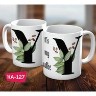 Biz Dijital Y Harf Baskılı Hediyelik Kahve Kupa Bardak