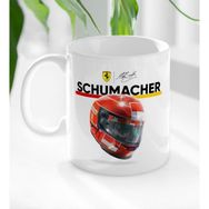 BK 1 Gift F1 Schumacher Tasarımlı Beyaz Kupa Bardak
