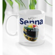 BK 1 Gift F1 Senna Tasarımlı Beyaz Kupa Bardak