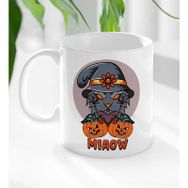 BK 1 Gift Happy Halloween Tasarımlı Beyaz Kupa Bardak