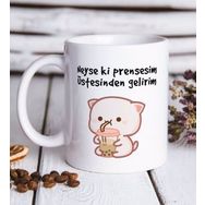 BK 1 Gift Neyse Ki Prensesim Tasarımlı Beyaz Kupa Bardak
