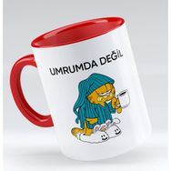 BK 1 Gift Umrumda Değil Tasarımlı Kırmızı Kupa Bardak