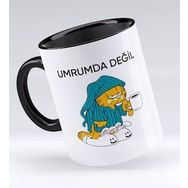 BK 1 Gift Umrumda Değil Tasarımlı Siyah Kupa Bardak