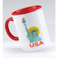 BK 1 Gift USA Tasarımlı Kırmızı Kupa Bardak