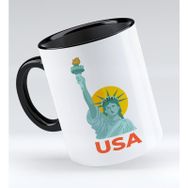 BK 1 Gift USA Tasarımlı Siyah Kupa Bardak