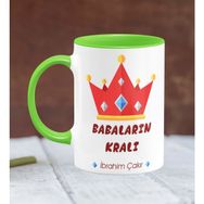 BK 19-387Y Kişiye Özel Babalar Günü Temalı Yeşil Kupa Bardak