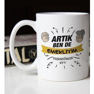 BK 3 Gift Emekli Tasarımlı Beyaz Kupa
