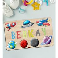 BK 5 Toys Çocuklara Özel İsimli Büyük Boy Ahşap Eğitici Yapboz 50x30 cm Puzzle
