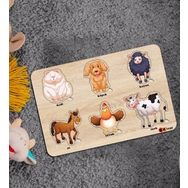 BK 8 Toys Çocuklar İçin Ahşap Figürlü Eğitici-Öğretici Yapboz Puzzle