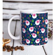 BK 9 Gift Noel Baba Tasarımlı Beyaz Kupa Bardak