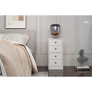 BK Concept Çıtasız KMD-1039-Ç Dört Çekmeceli Beyaz Komidin