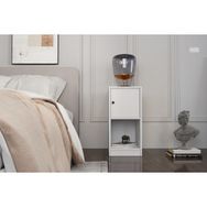 BK Concept KMD-1037-Ç Çıtasız Raflı Kapaklı Beyaz Komidin