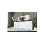 BK Concept KNS-1121-Ç Beyaz 226 cm Dolaplı Çekmeceli Konsol