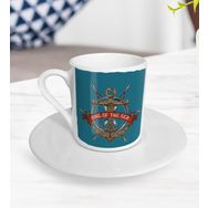 BK Gift Beyaz King Of The Sea Tasarımlı Türk Kahvesi Fincanı