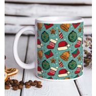 BK Gift Beyaz Yılbaşı Tasarımlı 14 Kupa