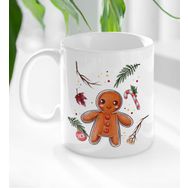 BK Gift Beyaz Yılbaşı Tasarımlı 4 Kupa