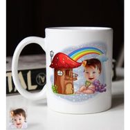BK Gift Kişiye Özel Bebek 1 Karikatürlü Beyaz Kupa Bardak
