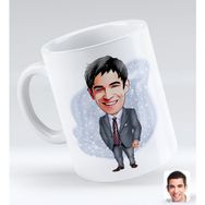 BK Gift Kişiye Özel Erkek Ceo 7 Karikatürlü Beyaz Kupa Bardak