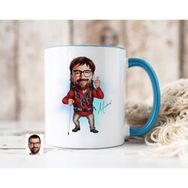 Bk Gift Kişiye Özel Gezgin Karikatürlü Mavi Kupa Bardak
