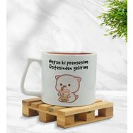 BK Gift Neyse Ki Prensesim Tasarımlı Middle Beyaz Kupa Bardak